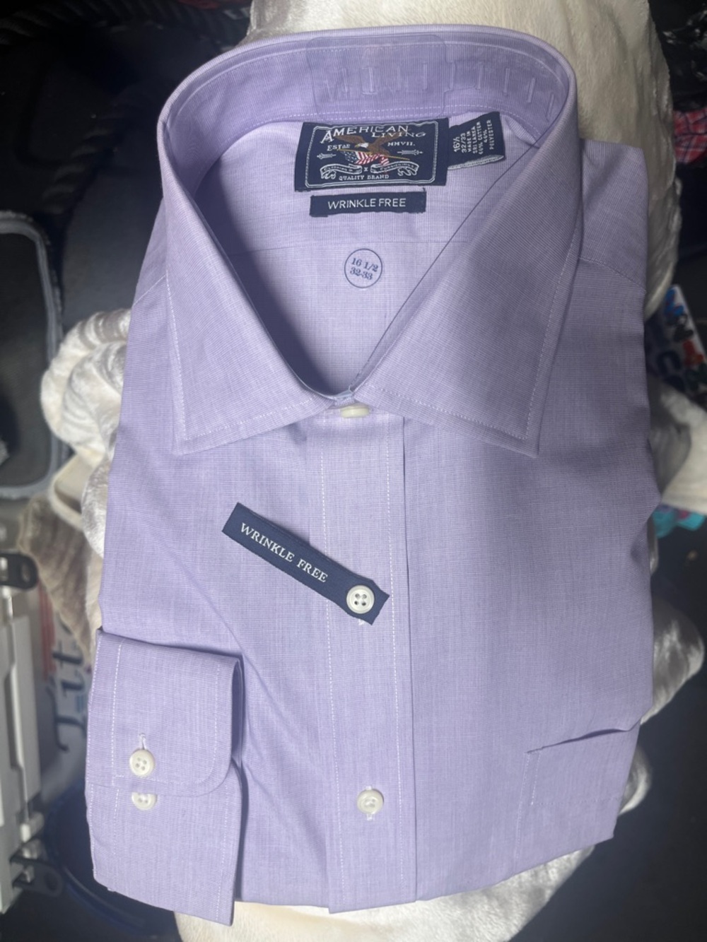 American Living Lavender Wrinkle-Free Dress Shirt